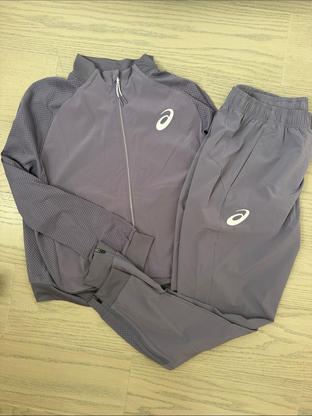 Asics Women's Purple Athletic matching Track Suit Jacket and Pants